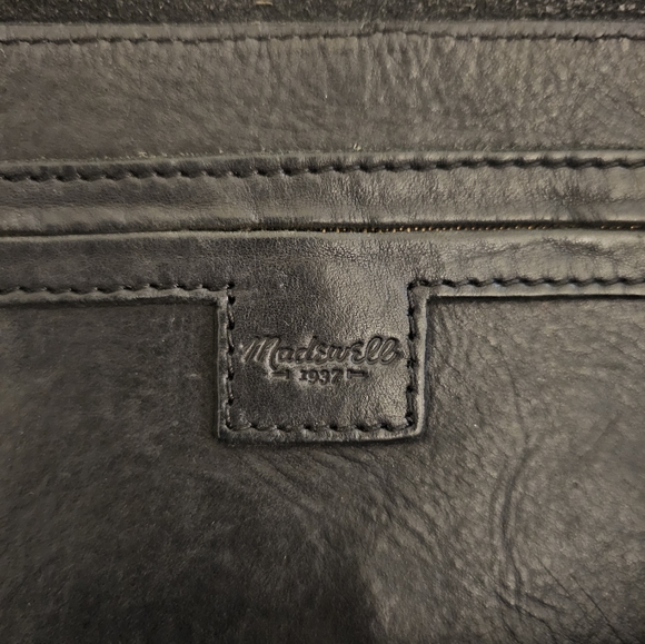Madewell Leather Transport Tote Black Purse Bag - Picture 7 of 10
